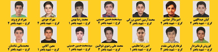 پذیرفته شدگان پسر ششم به هفتم مدارس تیزهوشان کرج